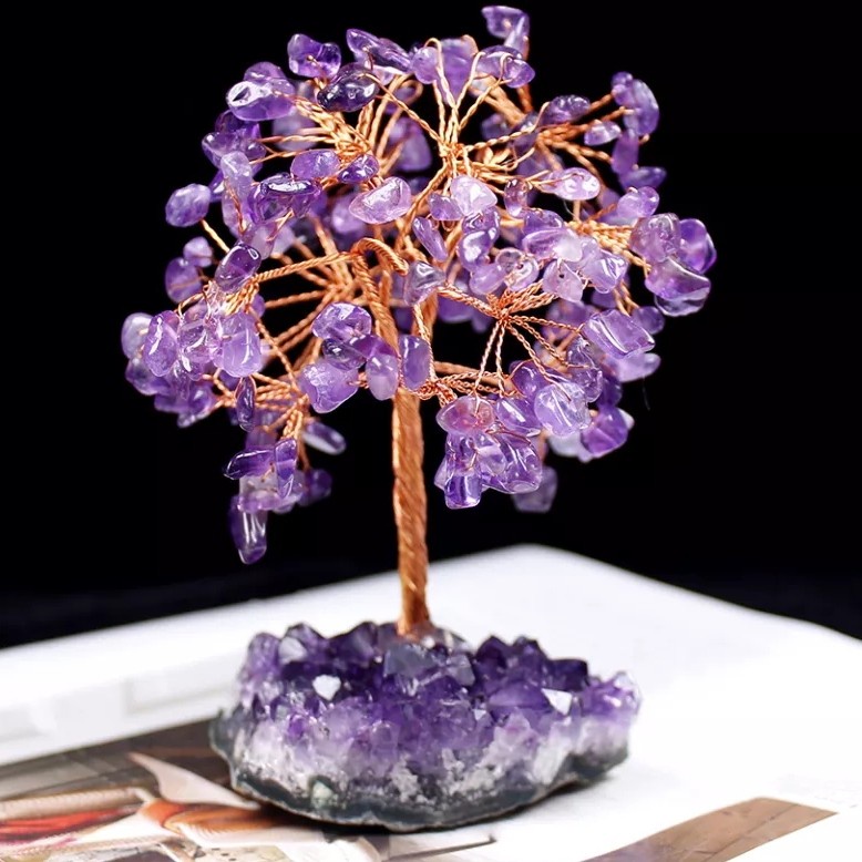 Pohon Kristal Amethyst Keberuntungan Fengshui