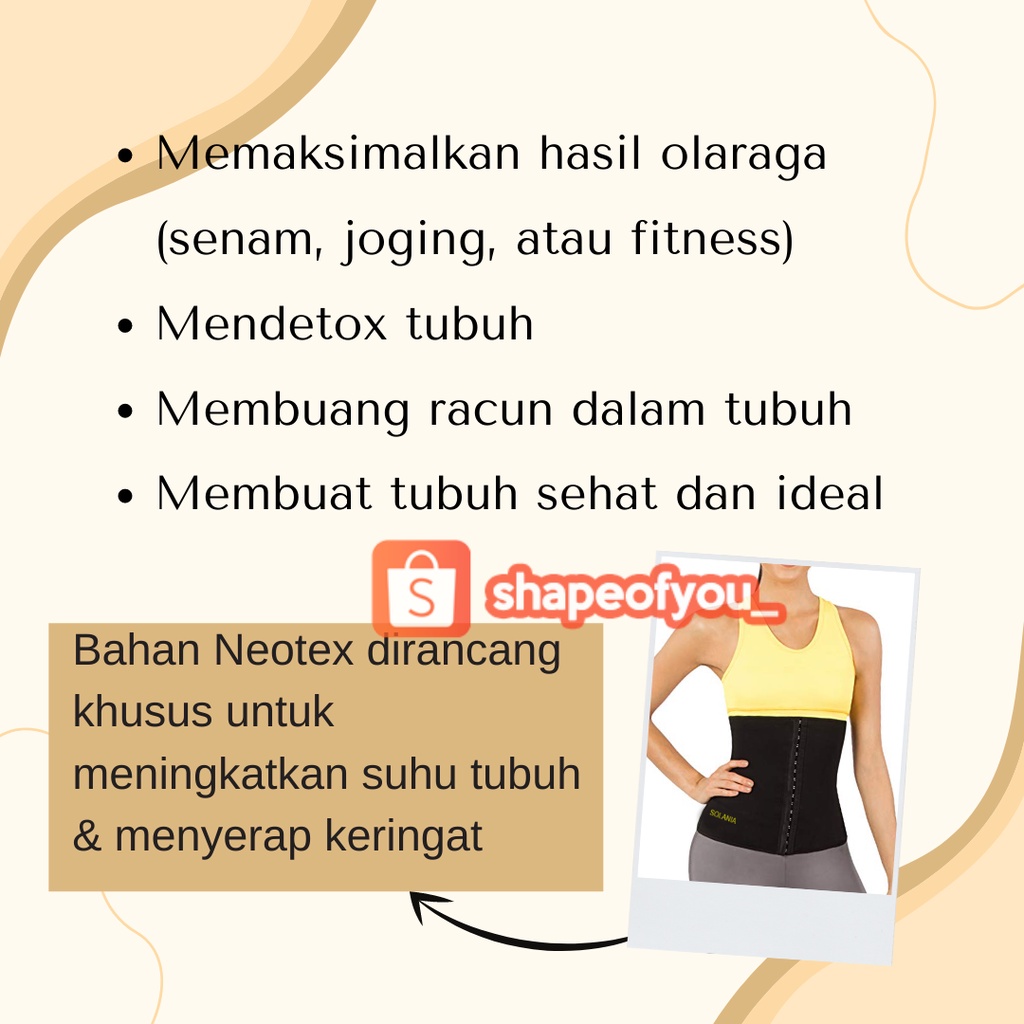 Korset Baju Pembakar Lemak Perut Buncit Pinggang Pelangsing HOT BELT CINCHER HOTSHAPER TEBAL LOGO