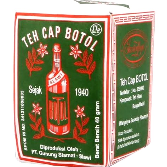 GROSIR! Teh Cap Botol kecil Hijau / Teh Cap Botol Kecil Biru 8g x 100 / 100 bungkus teh cap botol