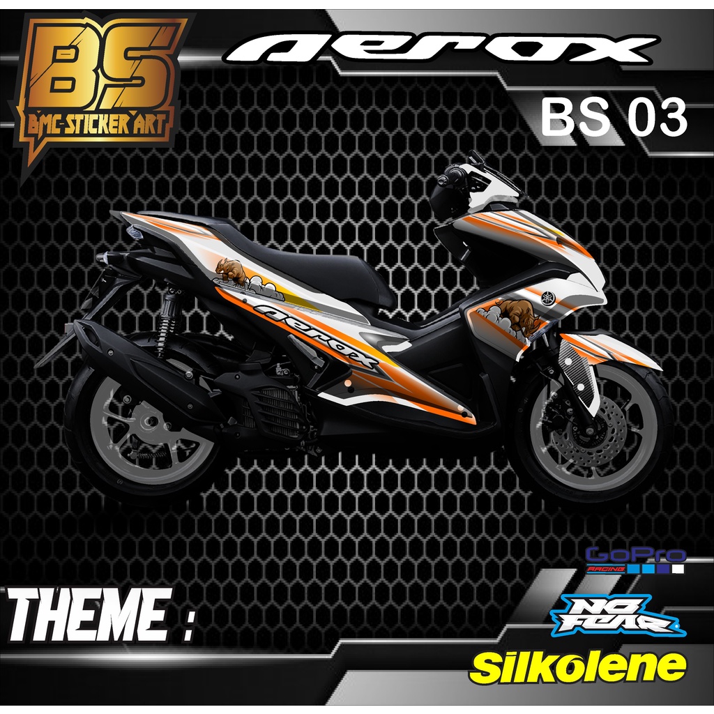 STIKER DECAL YAMAHA AEROX 155/DEKAL STIKER YAMAHA AEROX FULL BODY REDBULL 03