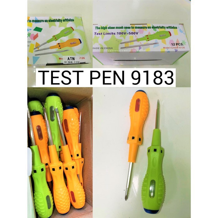 Obeng Tespen Listrik Test Pen AC Plus Minus Bolak Balik Voltage Tester Gagang Karet