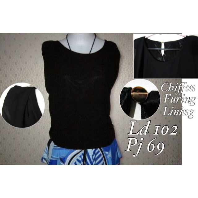 Blouse jumbo sifon dan ada iner kancing emas