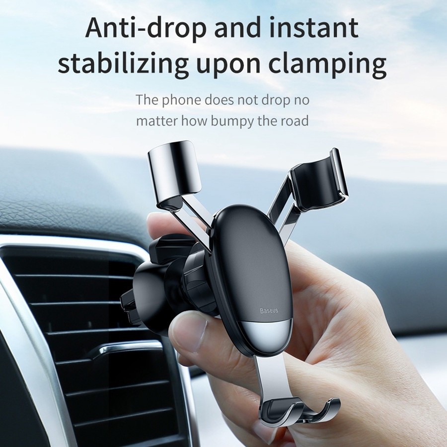 BASEUS ORIGINAL Car Holder Mini Gravity Mount Air Vent Mobile Phone Mount Mobil Universal GPS