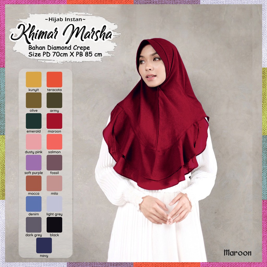 JILBAB KHIMAR KERUDUNG KHIMAR HIJAB KHIMAR  MARSHA
