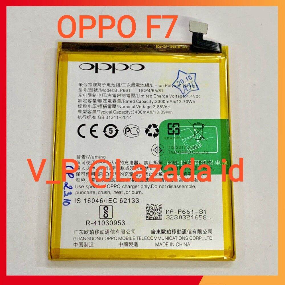 OPPO F7 blp 661 - Baterai Battery Batre Batrei Batere Batrai Tanam HP OPPO F7 ORIGINAL 100% Model BLP661 BLP-661ORI