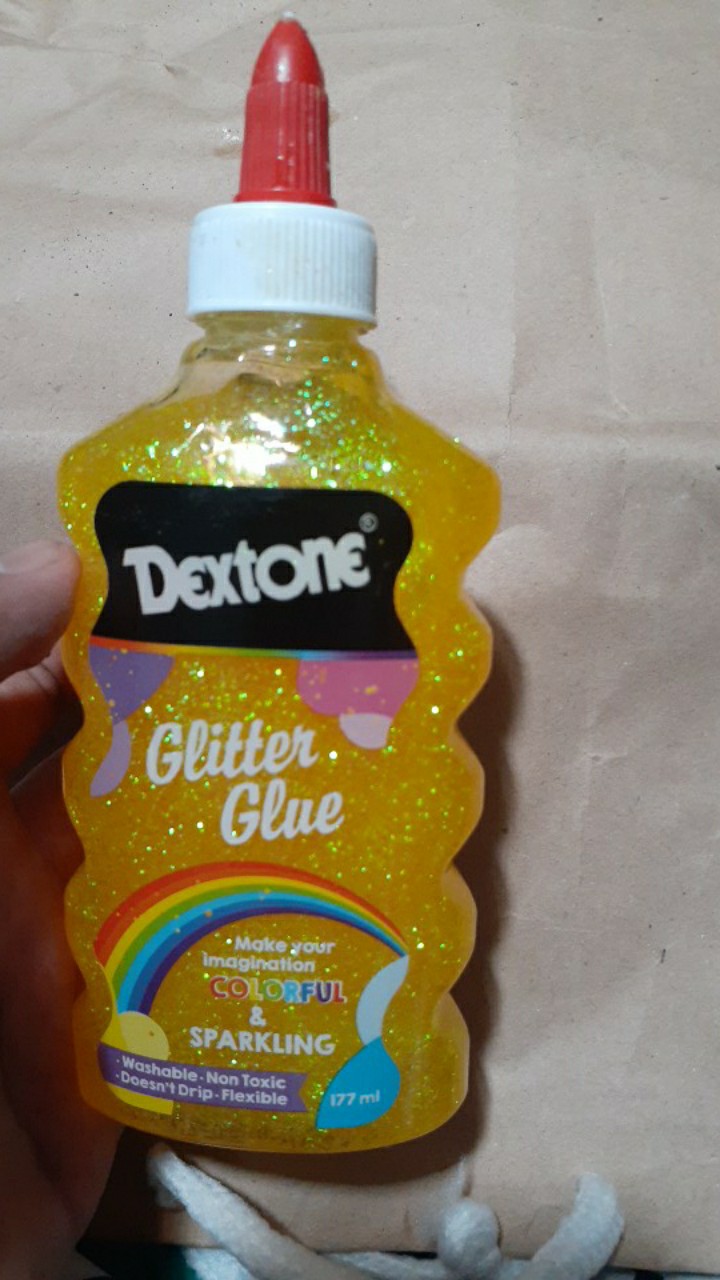 Dextone Lem Glitter Glue 177ml - Bisa Untuk Slime - Gold