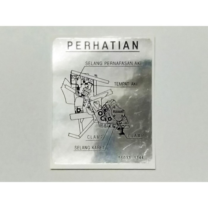 Stiker ninja Label Detail Perhatian Aki Battery Ninja RR OLD NEW