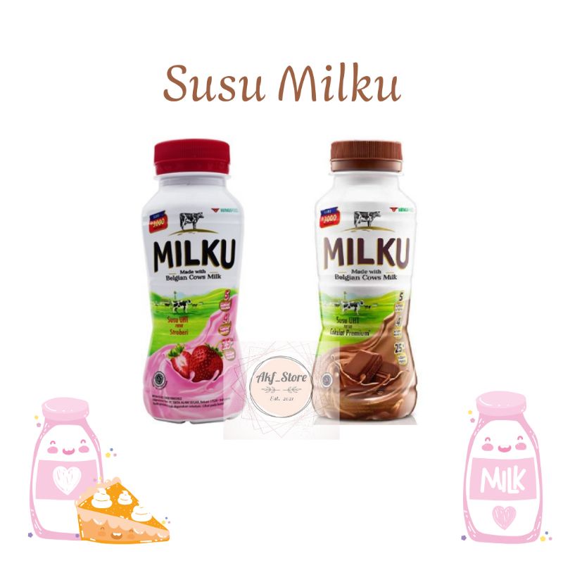 

200ML MILKU SUSU UHT BOTOL MADE WITH BELGIAN COWS MILK