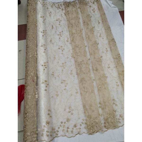 Kain Tile Akar Mutiara/Sorousky/Tile Akar/Bahan Kebaya