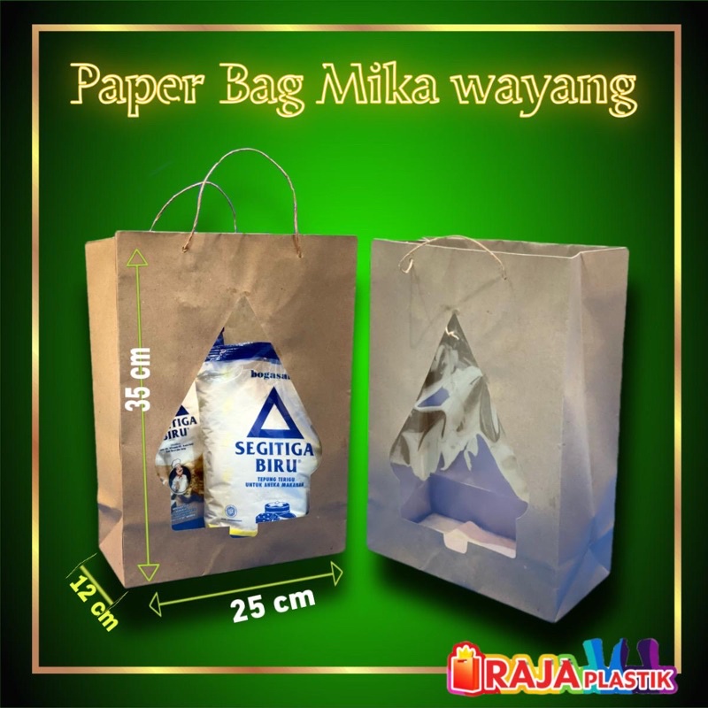 

Paper Bag Mika Motif Wayang 25x12x35cm