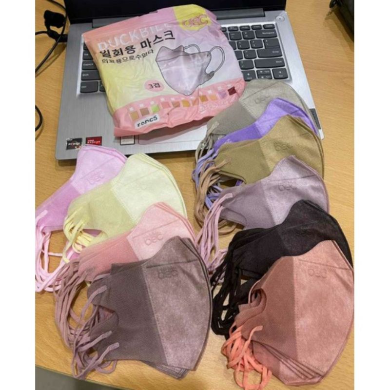 masker duckbill warna PASTEL MIX isi 25pcs