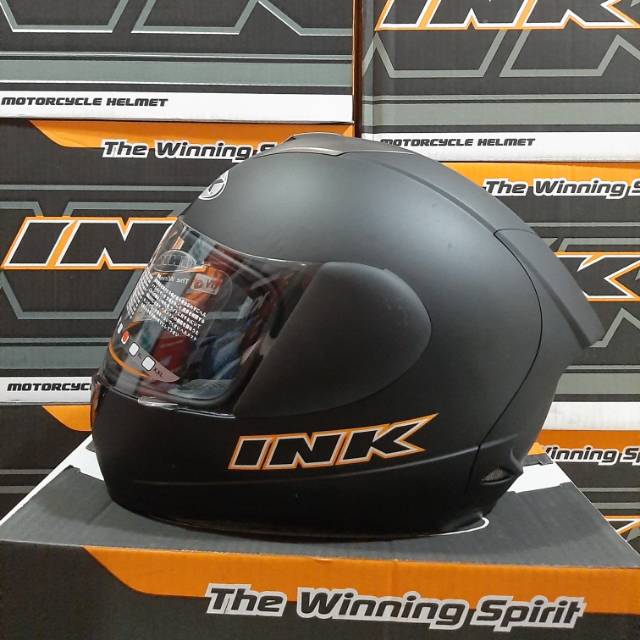 HELM INK CL MAX SOLID HITAM DOFF / HELM FULL FACE INK CLMAX POLOS BLACK DOFF