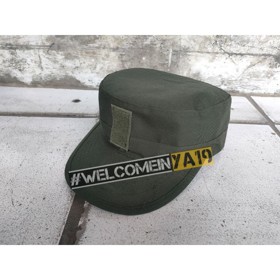 Topi Pet Komando PDH / Topi Komando PDH Hijau Polos