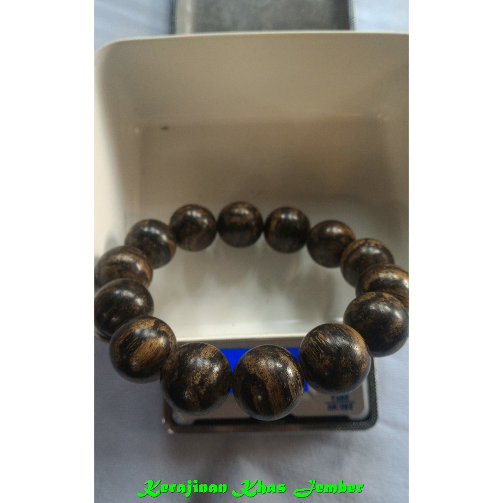 Gelang Super KAYU GAHARU CENGKEH PAPUA Berat 25 Gram Ukuran 16 mm