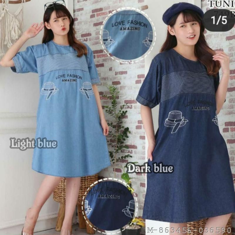 DRESS WANITA MIDI JEANS