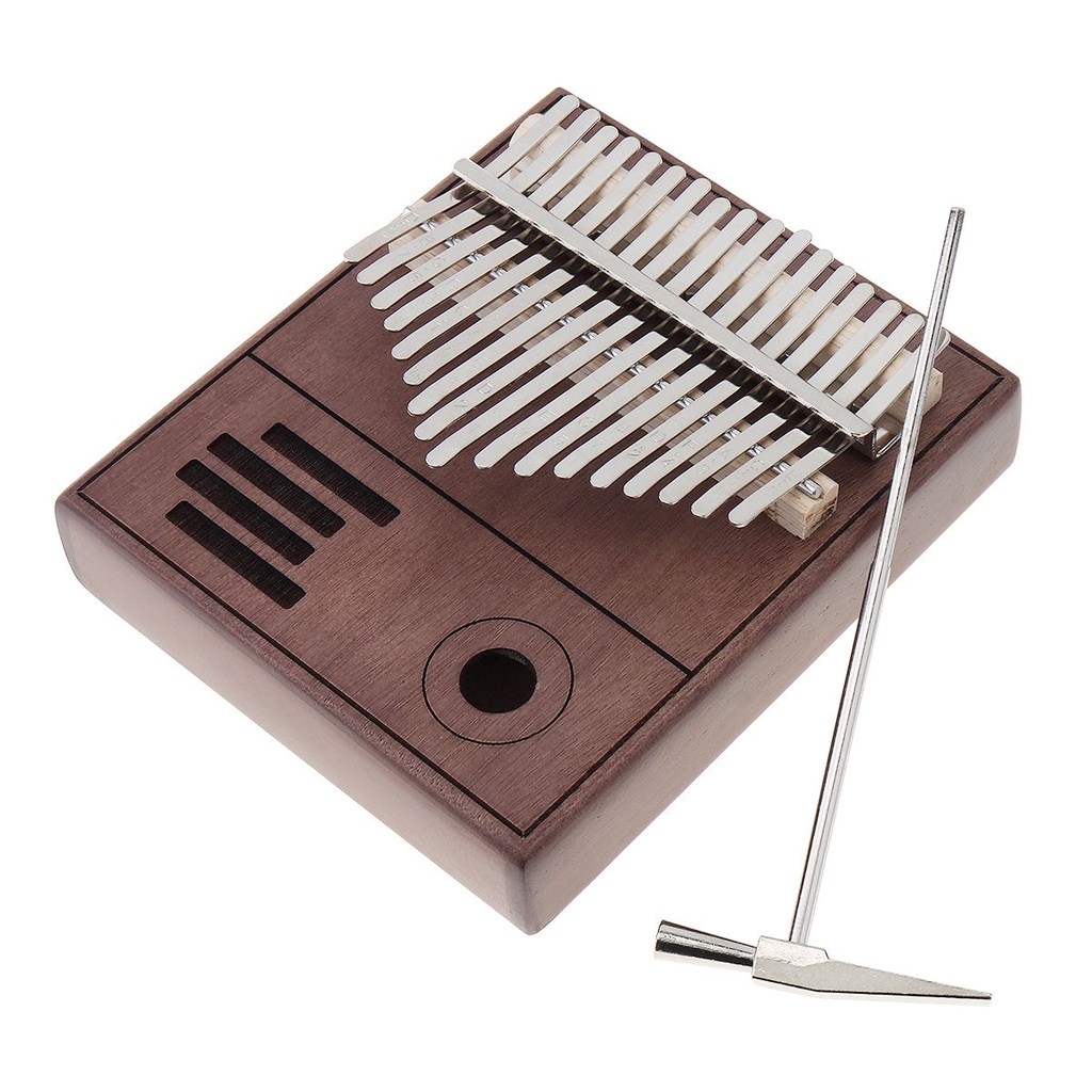 Alat Musik Kalimba Mini 17 Tuts Bahan Kayu Mahoni 2 Warna