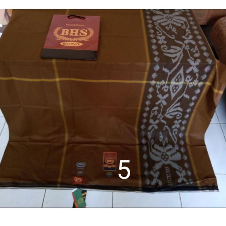 SARUNG BHS Classic Bronze  Tumpal Kembang Tanpa Kotak Original Sarung BHS Afkir minim (KODE 0857)