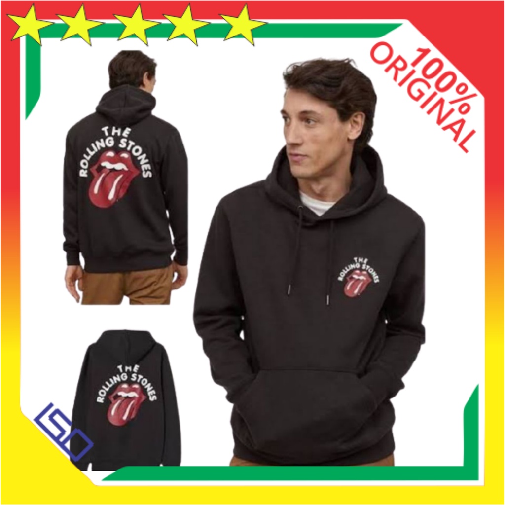 BAJU Jaket Sweater HOODIE H&M ROLLING STONES BUTTERFLY ORIGINAL