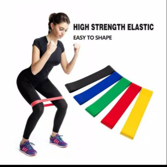 karet latihan resistance band bahan karet alat olahraga