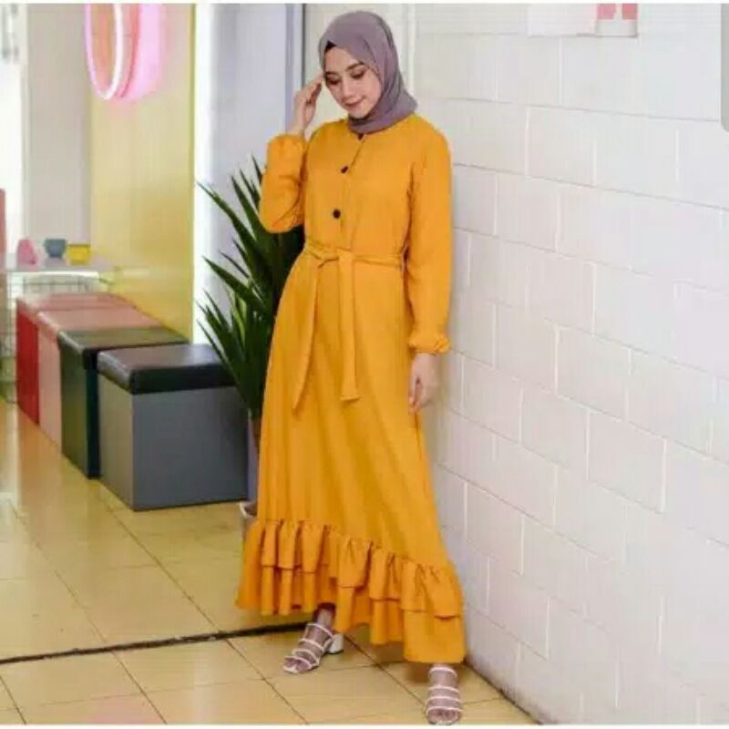 Gamis Siska Rempel Double - Gamis Premium | Fashion Muslim