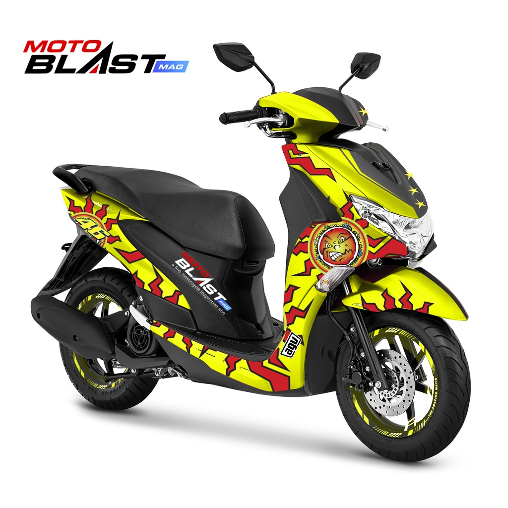 Decal Sticker Motor Motoblast - Yamaha Freego Livery AGV Grid Sunmoon-Full Body