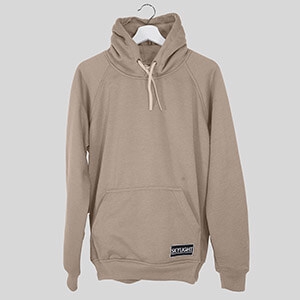 Sweater Hoodie Premium Distro Fleece Polos Tebal Cream 2189
