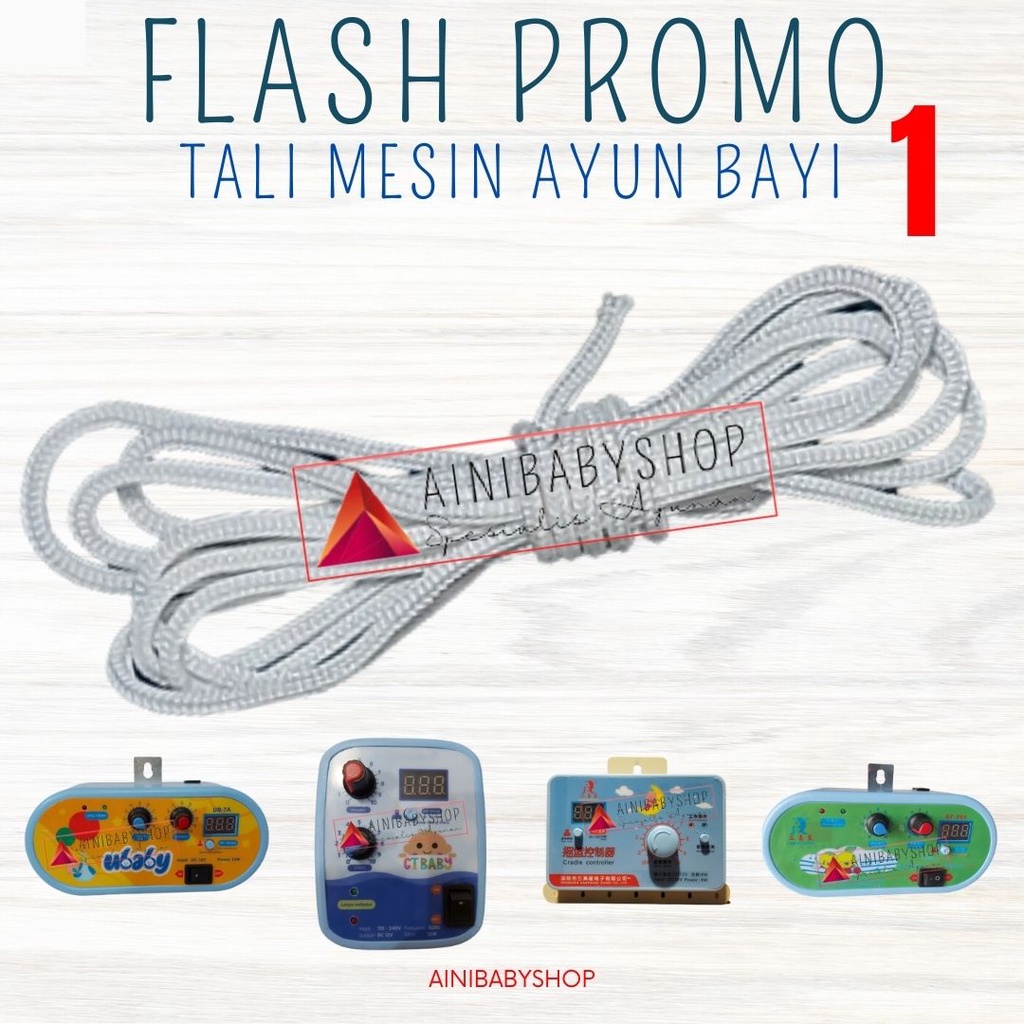 Tali Ayunan Tali Mesin Ayunan Tali Putih Ayunan GT BABY WJ BABY U BABY SANXIXING DLL AINIBABYSHOP FLASH PROMO