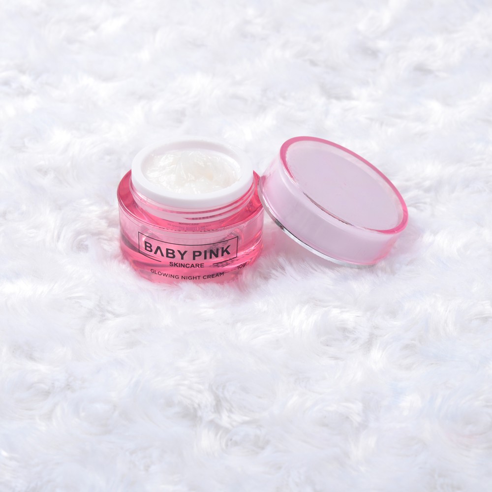 Baby Pink Skincare Glowing Night Cream Melembabkan Wajah &amp; Hilangkan Jerawat Aman Resmi BPOM Halal