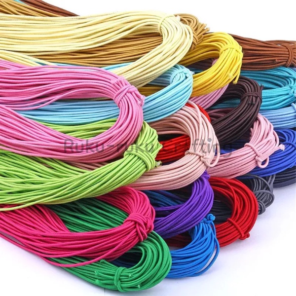 Tali Karet Elastis 1 mm Tali String Sengkelit Bahan Membuat Kerajinan Gelang Kalung