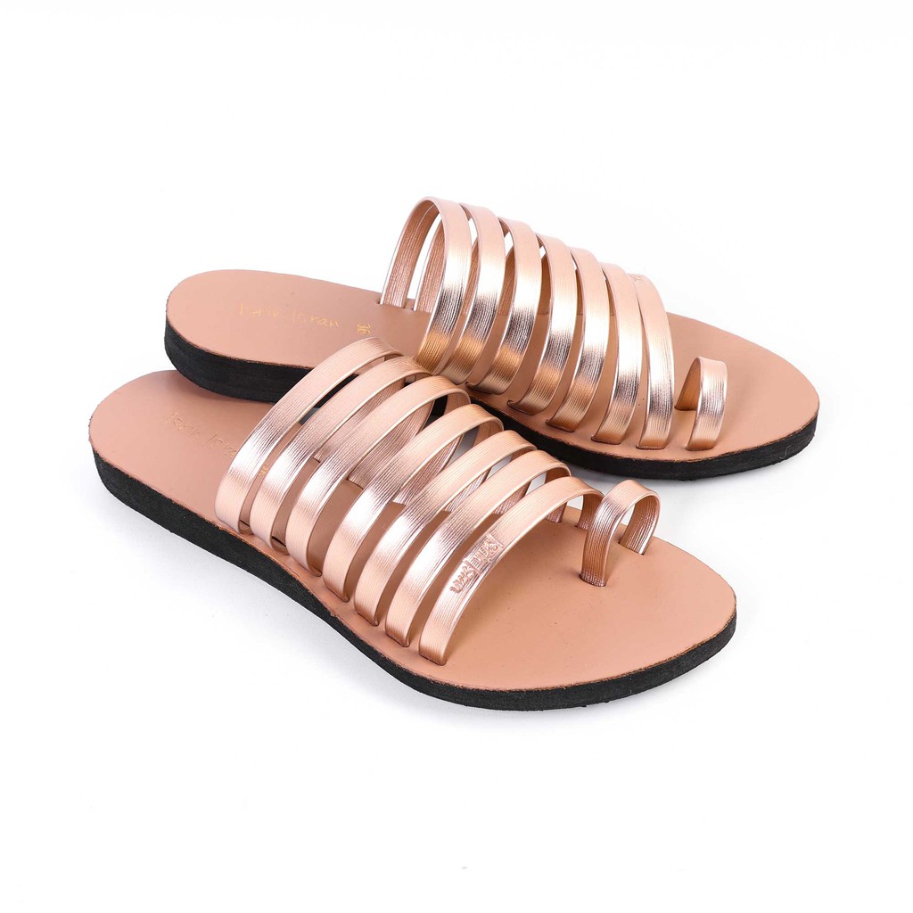 ( GLADY ) Sandal Tali Wanita Teplek Nyaman ISRIN ISRAN-Rosegold