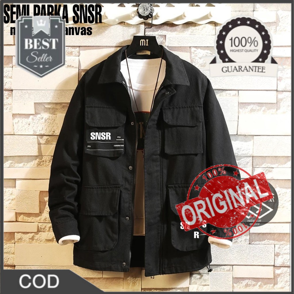 TERBARU  AKN JAKET SEMI PARKA ORIGINAL SNSR / JAKET TRUCKER PRIA #