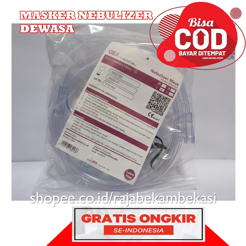 Masker Nebu Dewasa |  Masker Nebulizer Masker uap | Masker Nebulizer Dewasa