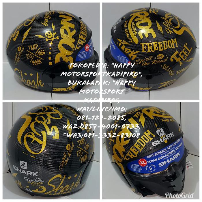 HELM FULLFACE MASK+ANTIFOGVISOR SHARK SDRAX VINTA CARBON M L XLFREEDOM