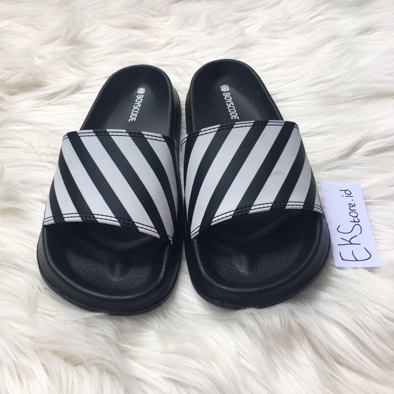 [BOYSCODE ZEBRA]  TYPE 9 PUTIH Sandal Rumah Sandal Slip On / Sandal Santai / Sandal Slop Kasual / Sandal Casual