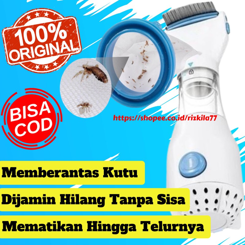 Jual Sisir Kutu Elektrik Serit Vacum Penyedot Pembasmi Kutu Tumo Rambut