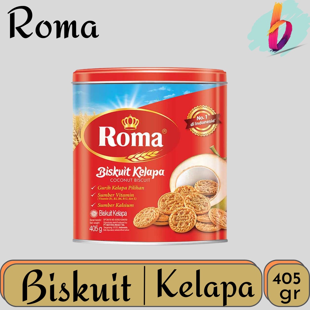 

Roma Biscuit Kelapa 405 G Biskuit Roma Kelapa kemasan kaleng dari kelapa asli