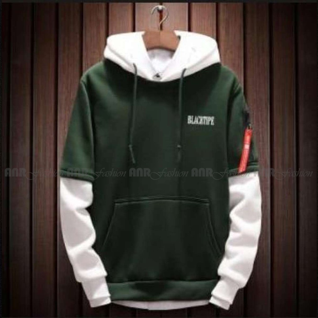 Sweater Hoodie Blacktipe Sweater Fleece Hoodie Reglan Pria