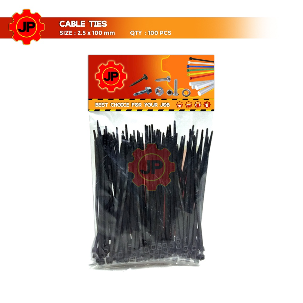 KABEL TIES 2.5 x 100 MM HITAM - PENGIKAT KABEL TIS - CABLE TIE 100 PCS