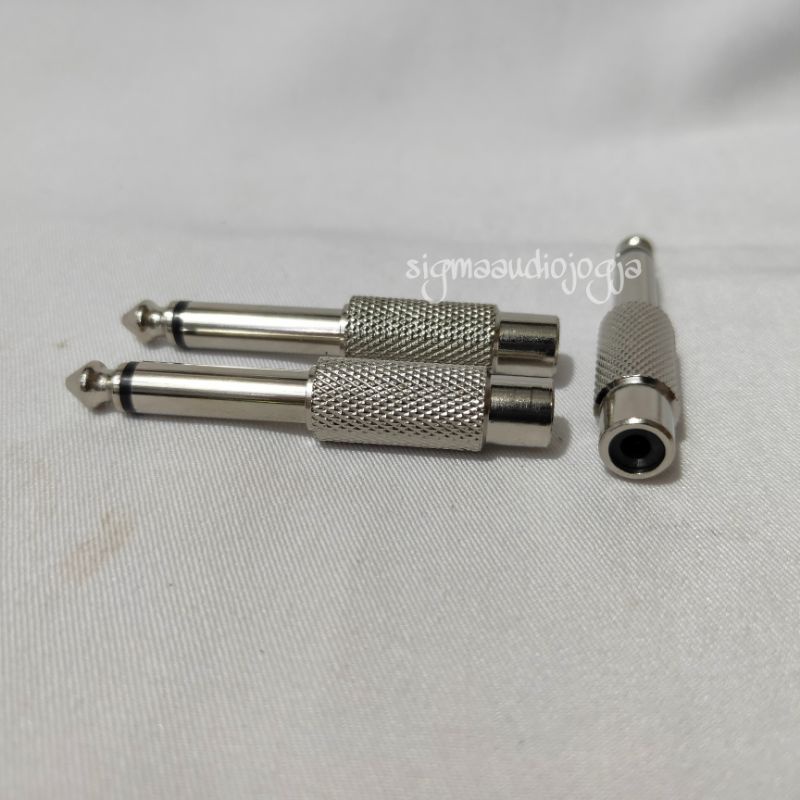 Konektor Sambungan RCA ke Toa Akai Mono Jack Sambung