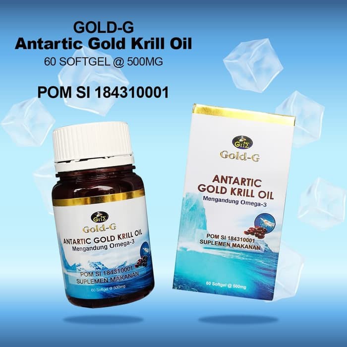 Antartic Gold G Krill Oil Omega 3 Super Astaxanthin Asli BPOM HALAL