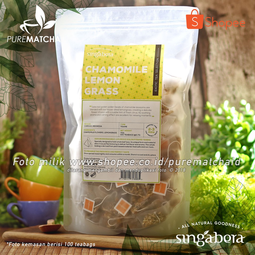 

Singabera Teh Premium Indonesia - Singabera Chamomile Lemongrass 100tb Indonesian Tea