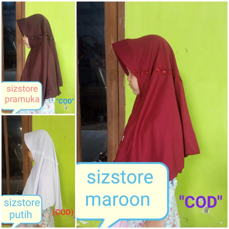 Kerudung Anak Sekolah SD (M)kelas 2 3 4 Hijab Instan