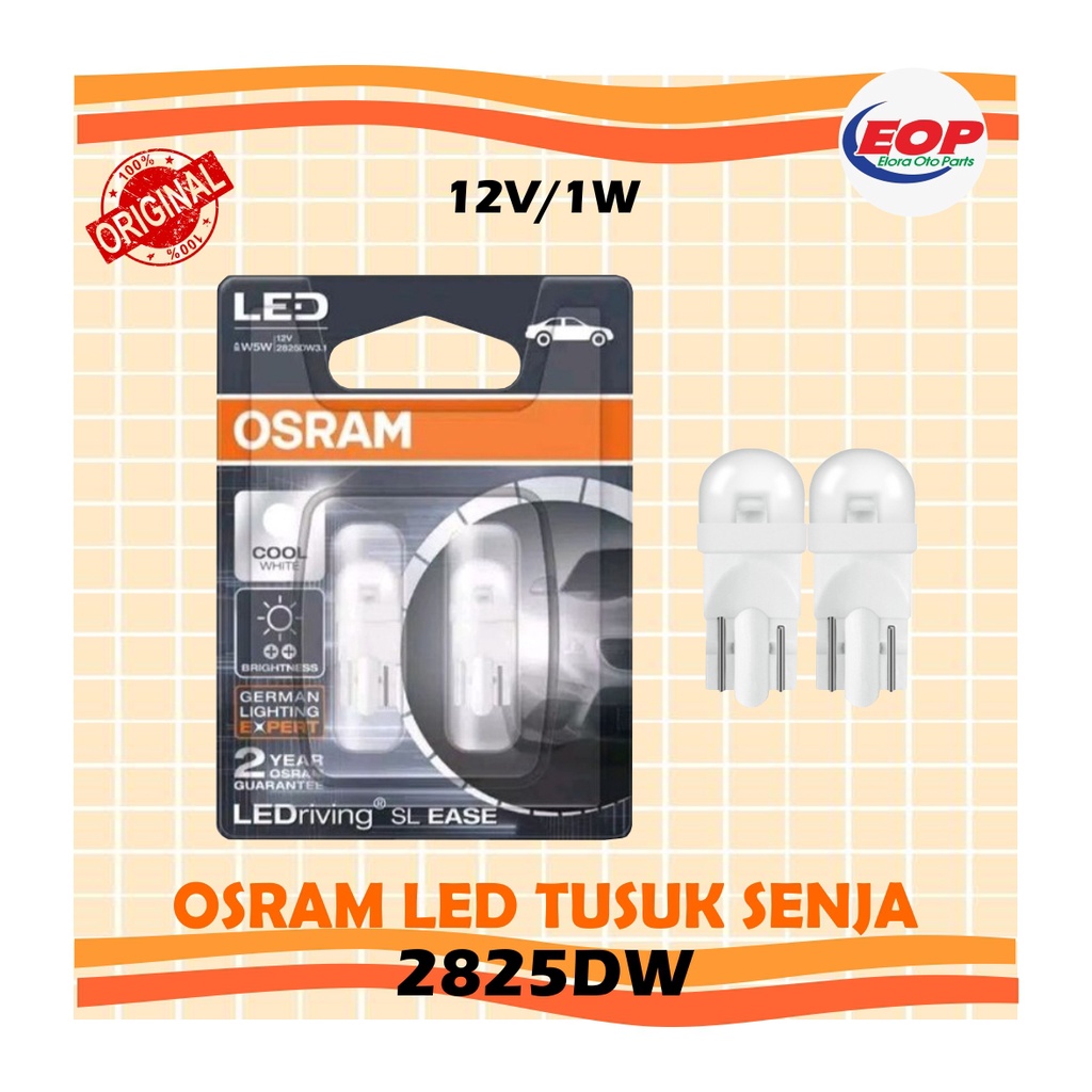 Bohlam OSRAM LED 2825dw T10 w5w lampu tusuk senja