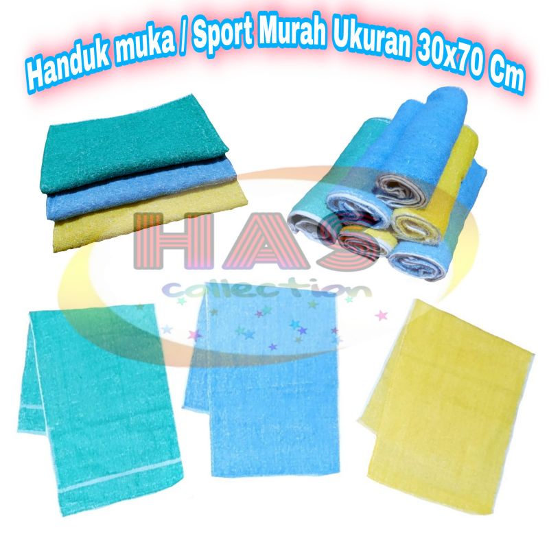 Handuk muka/  sport MURAH uk 30x70 cm