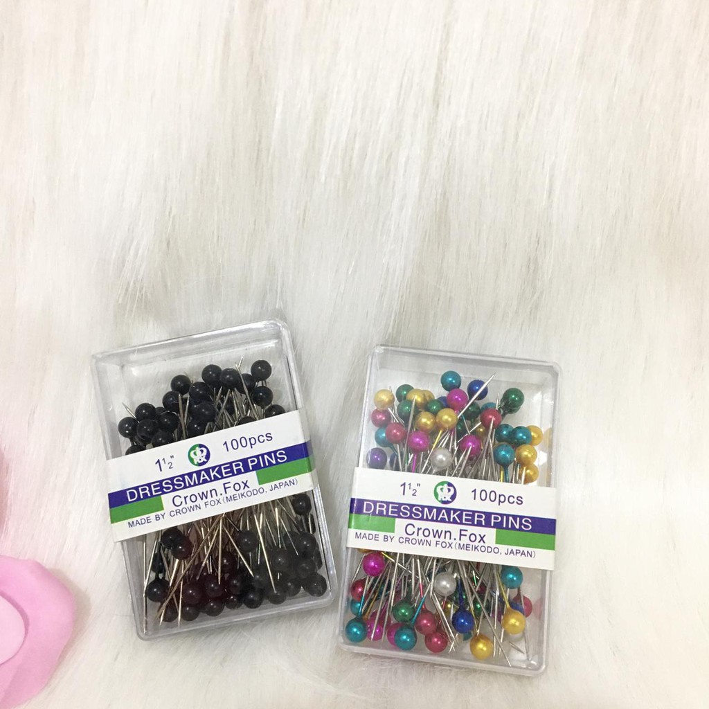 Jarum Pentul Jepang Hitam ColorFull||Dressmakers Pins||Accesories Hijab PENITI JILBAB | PENITI HIJAB