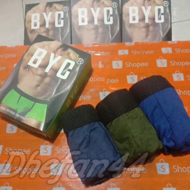 Celana dalam pria 3pcs boxer BYC executive Quality