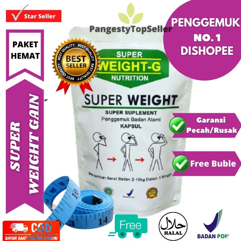 Penambah Berat Badan Dewasa dan Anak Terbukti Menambah Nafsu Makan Super Weight Gain Kapsul