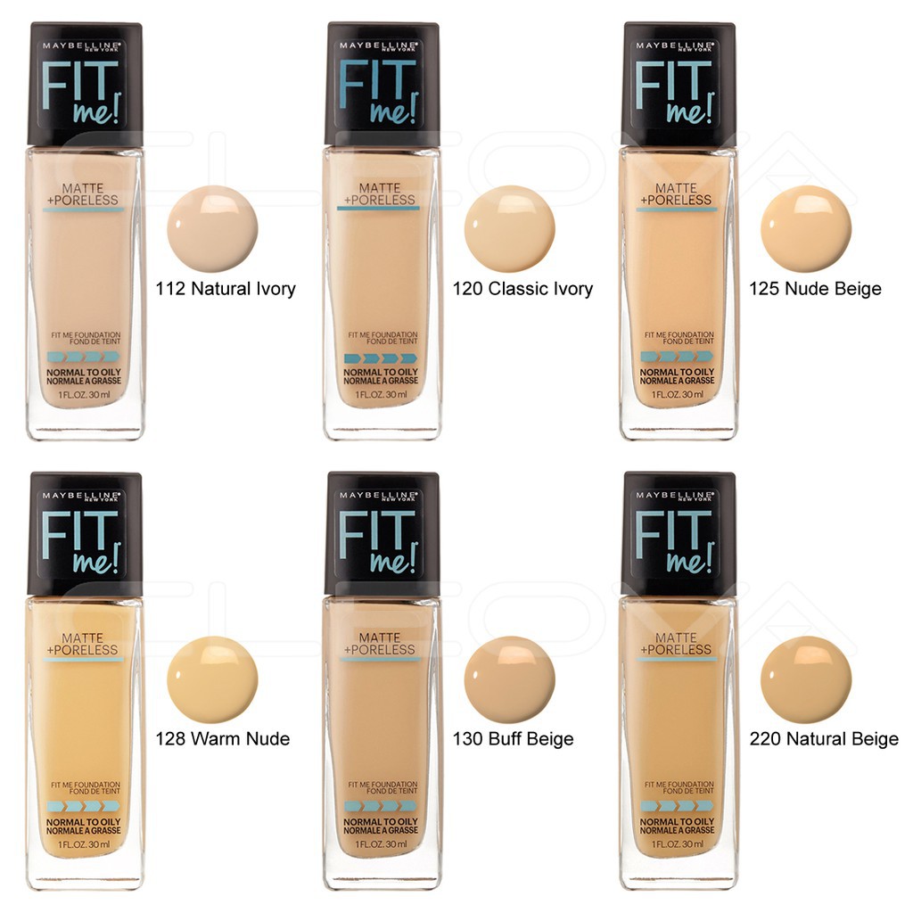 ★ BB ★Maybelline Fit Me Matte + Poreless Foundation 30Ml - Botol