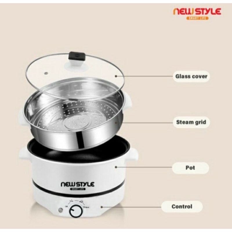 panci listrik electric hotpot tidak lengket