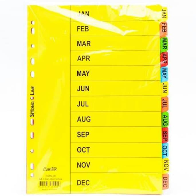 

Pembatas bulan A4 / divider BANTEX per set PROMOCode 3660